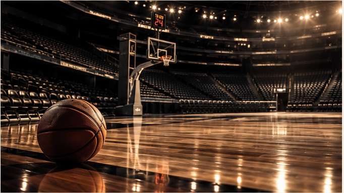 Basketball arena and court